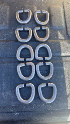 Aftermarket 6023-706 Lot Of 10 1/2 Flail Mower Knife/blades/knives D Rings
