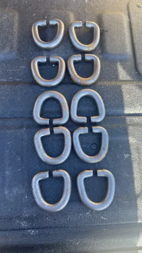 6023-706 Aftermarket Lot Of 10 1/2 Flail Mower Knife/blades/knives D Rings
