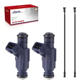 Fas006000-as Aishan 2pcs Fuel Injectors With Wiring Harness 4 Holes Compatible Polaris Sport