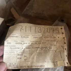 71113707 Allis-chalmers Nos Deutz Oem Yoke Pitman Crank
