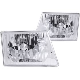Anzo Usa 111026 Crystal Chrome Headlight Assembly Compatible With Ford All E-