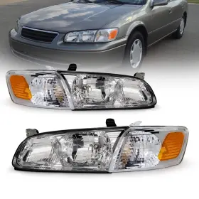 As-tca0000885 As Headlight Assembly Compatible With 2000 2001 Toyota Camry Chrome