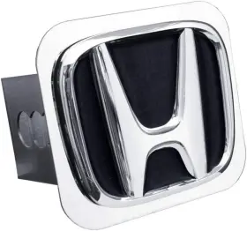 Au-tomotive Gold 718544120145 Honda 3d Black Infill Chrome Logo Steel Tow Hitch Cover Plug