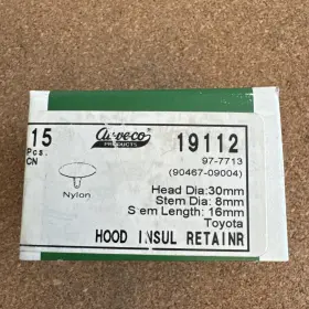 90467-09004 Au-ve-co 19112 15 Pcs Auveco Toy Hood Insulation Retainer 97-7713