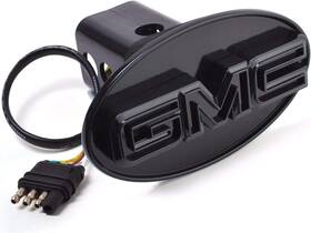 Autogem 606165346535 Gmc Hitch Cover Black -led Light Receiver Covers Compatible With