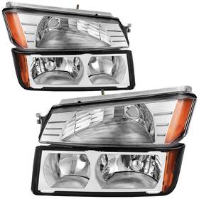 Autosaver88 Auhl440 Pair Headlights Assembly Compatible With 2002-2006 Chevy Avalanch