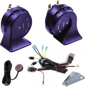 Banhao 726084956551 Car Horn Truck 12v Waterproof High Low Tone Universal Fit Super