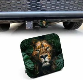 Hitch-c96-ys0248 Beabes Lion Car Rear Hitch Covers Tropical Palm Leaves Wildlife 2 Inch X2 Hitch-c96-ys0248 Beabes Lion Car Rear Hitch Covers Tropical Palm Leaves Wildlife 2 Inch X2