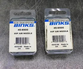 46-9500 Binks 95p Air Cap Nozzle 50 Psi Lot Of Two 2
