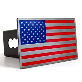 Ak6657 Bonrcea American Flag Metal Trailer Hitch Cover For 2 Inch Receivers