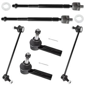 Boxi Bxm600070048-6 Set Of 6 Front Inner Outer Tie Rods 9.86 Inch Sway Bar Links Fit For Che