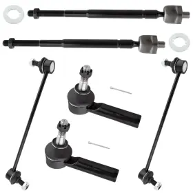 Bxm600070048-6 Boxi Set Of 6 Front Inner Outer Tie Rods 9.86 Inch Sway Bar Links Fit For Che