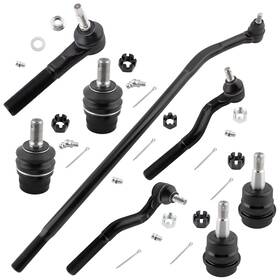 Boxi Bxm600160013-8 Set Of 8 Inner Outer Tie Rod Upper Lower Ball Joint Fit For Jeep Wrang