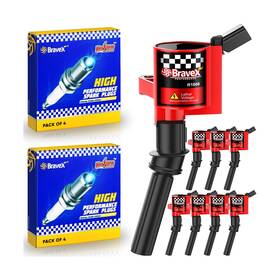 Bravex Sp479-r1008 Ignition Coil Pack And Spark Plug Sp479 For Ford F-150 F-250 4.6l 5.4l V8 Dg508
