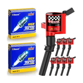Sp479-r1008 Bravex Ignition Coil Pack And Spark Plug Sp479 For Ford F-150 F-250 4.6l 5.4l V8 Dg508 Sp479-r1008 Bravex Ignition Coil Pack And Spark Plug Sp479 For Ford F-150 F-250 4.6l 5.4l V8 Dg508