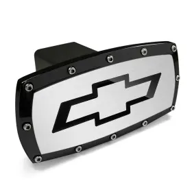 8150723 Carbeyondstore Chevrolet Black Trim Billet Aluminum Tow Hitch Cover