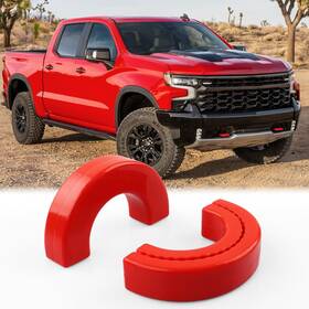 Ccbaseball 765150204806 2pcs Front Tow Hook Covers Hitch Cover Fit For Chevy Silverado 1500 Red