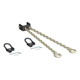 16612 Curt Crosswing 5th Wheel Safety Chain Assembly With Rail Anchors