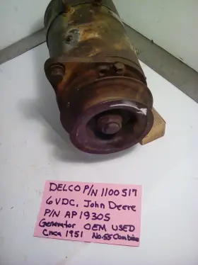 Ap19305 Delco Remy 1100517 P/n 5l 4 6 Vdc Generator. John Deere Used Ap19305 Delco Remy 1100517 P/n 5l 4 6 Vdc Generator. John Deere Used