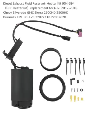 22872118 Doorman 904-394 Def Heater For Chevy Silverado Gmc Sierra 3500 Hd 6.6l Diesel