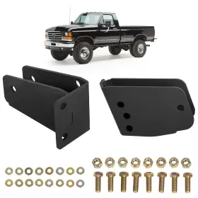 Am-009 Ecotric Front Axle Pivot Drop Bracket Down Kit Compatible With 1980-1998 Ford