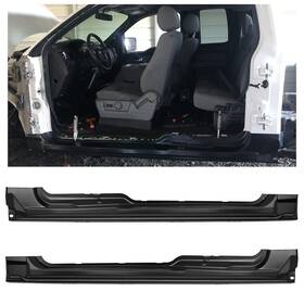 Ecotric Vc-lyam-109 Rocker Panel Guard Compatible With 2009-2014 Ford F150 Super Cab Exte