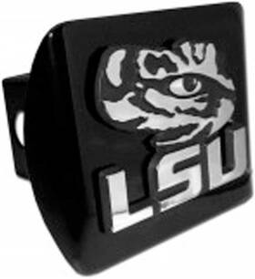 Elektroplate 617353552034 Lsu Tiger Eye Black Metal Trailer Hitch Cover Fits 2 Inch Auto Car