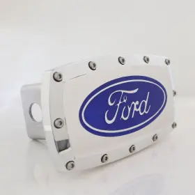 8133198 Elite Automotive Products Inc. Logo Billet Tow Hitch Cover For Ford Blue On Chrome 8133198 Elite Automotive Products Inc. Logo Billet Tow Hitch Cover For Ford Blue On Chrome