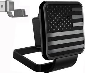 Everhitch 645239762741 2-inch Trailer Hitch Cover Plug Insert Fits 2 Receiver Black Flag
