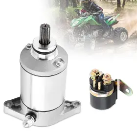 Sm011-jd Evtok Starter Motor With Relay Fit For Suzuki Quadrunner 250 Kingquad 250/300 And Arc