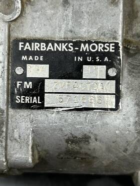 Fairbanks Morse Engine Zvf4c73a Fairbanks-morse Magneto Used Complete Needs Rebuilding