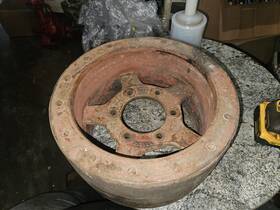 Farmall 2121la Ih Stationary Engine Motor Original Flat Belt Pulley Ihc