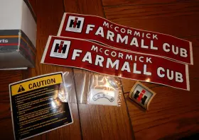 80521c91 Farmall 715776261240 Mccormick Cub Tractor Replacement Decal Kit Set Of 5 Part# 80521c91 Farmall 715776261240 Mccormick Cub Tractor Replacement Decal Kit Set Of 5 Part#