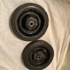 Firestone 7x1.50f Old Tires On Steel Rims 1 Pair