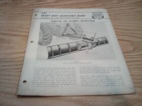Ford 19-189 1960 Heavy Duty Adjustable Blade 19-186 Operating Assembly Instructs