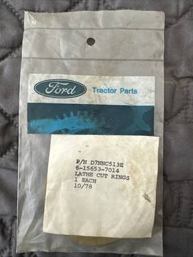 Ford 6-15653-7014 Tractor Part D7nnc513e Oem Lathe Cut Ring 10/78 New Sealed Pkg