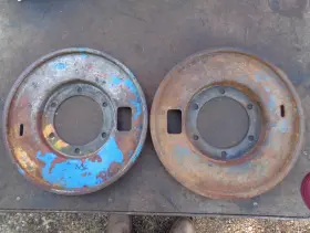 Jubilee-8n Ford Tractor Brake Drum Dust Shields 2 Jubilee-8n Ford Tractor Brake Drum Dust Shields 2