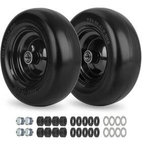 Gicool Ff-4005ss-2g 11x4.00-5 Inch Flat Free Lawn Mower Tire And Wheel With Bearing Bore 3/4 Or 5