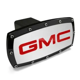 4332984406 Gmc In Red Black Trim Billet Aluminum Tow Hitch Cover 4332984406 Gmc In Red Black Trim Billet Aluminum Tow Hitch Cover