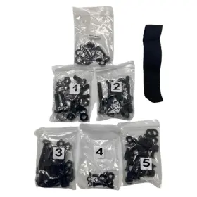 Mach3 Gtw 841417151981 Golf Cart Rear Seat Kit Hardware Pack Black Dacromet Coated Rep