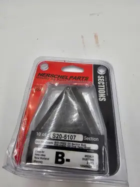 1036362m1 Herschel Parts Qty 10 S20-5107 Combine Mower Sickle Sections Under Serrated Black 1036362m1 Herschel Parts Qty 10 S20-5107 Combine Mower Sickle Sections Under Serrated Black