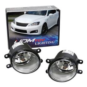 Ijdmtoy 70-101 Pair Of Clear Lens Halogen Fog Lamps Compatible With Lexus Is Gs Es C