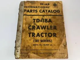 Td-18a International Harvester Td-18 Parts Catalog 18 20 Crawler Tractor 181 182 200 Series
