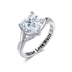 Jerwli Wmj176515 Purity Ring 925 Sterling Silver True Love Waits Promise Infinity