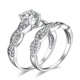 Jewelrypalace Bri-028-7 Wedding Bands Engagement Rings For Women 14k Gold Plated 925 S