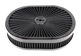 5331abk Jghyperx 12 Inch X2 Oval Air Cleaner Filter Assembly Compatible With Gmc Chevy Ford Chryle