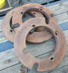 Ji Case Vt624 3 Minneapolis Moline Wheel Weights. 120lbs Each. #ut-578