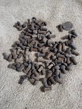 John Deere 16h644a 100 Lot Round Button Head Rivets 1/4 Inch X 1/2 Vintage Steel