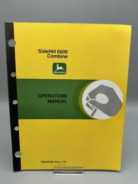Om-h100537 John Deere 6600 Sidehill Combine Operators Manual Omh 88386 Om-h100537 John Deere 6600 Sidehill Combine Operators Manual Omh 88386