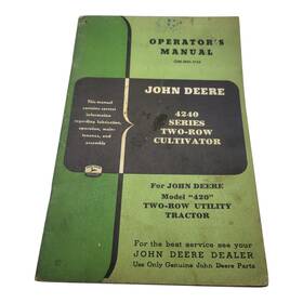 John Deere Om-n41-1155 4240 Series Two-row Cultivator Operators Manual